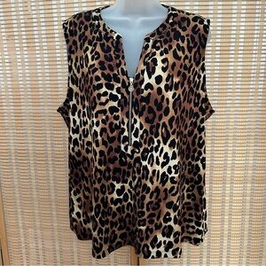 Leopard Print Sleeveless Top